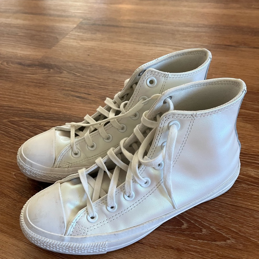 Converse White Leather Sneakers